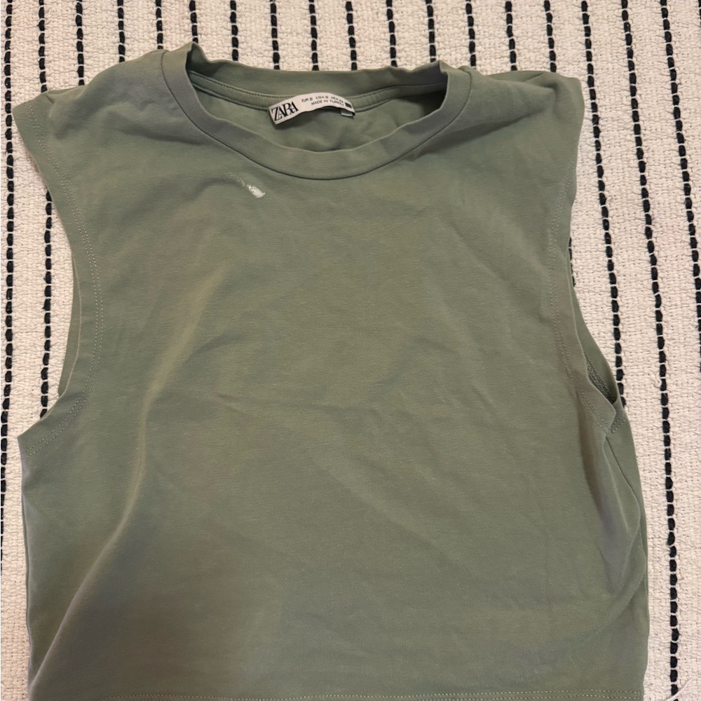Zara Green Sleeveless Top